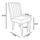 Kit 6 Cadeiras De Jantar Acapulco Suede Pés Palito Castanho -