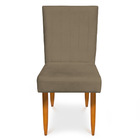 Kit 6 Cadeiras De Jantar Acapulco Suede Pés Palito Castanho -