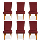 Kit 6 Cadeiras De Jantar Acapulco Suede Vermelho Pés Palito C