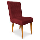 Kit 6 Cadeiras De Jantar Acapulco Suede Vermelho Pés Palito C