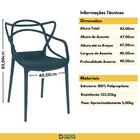 Kit 6 Cadeiras De Jantar Allegra Design Empilhável - Azul Mar