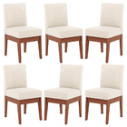 Kit 6 Cadeiras De Jantar Ana 43 X 86 Cm Madeira Maciça Imbuia