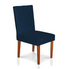 Kit 6 Cadeiras De Jantar Cannes Suede Pés Castanho - Pallazio