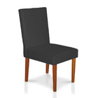 Kit 6 Cadeiras De Jantar Cannes Suede Pés Castanho - Pallazio