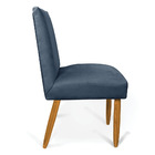 Kit 6 Cadeiras De Jantar Carol Suede Azul Marinho Pés Palito