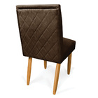 Kit 6 Cadeiras De Jantar Carol Suede Pés Palito Castanho - D'