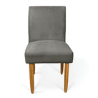 Kit 6 Cadeiras De Jantar Carol Suede Pés Palito Castanho - D'