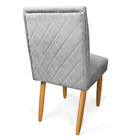 Kit 6 Cadeiras De Jantar Carol Suede Pés Palito Castanho - D'