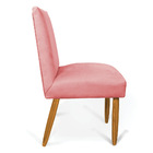 Kit 6 Cadeiras De Jantar Carol Suede Pés Palito Castanho - D'