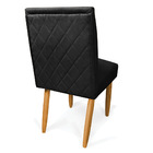 Kit 6 Cadeiras De Jantar Carol Suede Preto Pés Palito Castanh