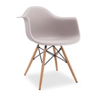 Kit 6 Cadeiras De Jantar Charles Eames Wood Daw Braço Fendi