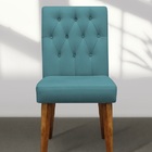Kit 6 Cadeiras De Jantar Decorativa Gabi Suede Azul Turquesa