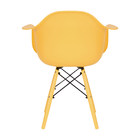 Kit 6 Cadeiras De Jantar Eames Eiffel Braço Amarela Color