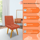 Kit 6 Cadeiras De Jantar Eames Estofada Suede Terracota - Mon