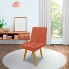 Kit 6 Cadeiras De Jantar Eames Estofada Suede Terracota - Mon