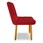 Kit 6 Cadeiras De Jantar Eames Estofada Suede Vermelho - Mont