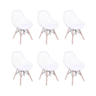 Kit 6 Cadeiras De Jantar Eames Kaila Branca