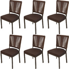 Kit 6 Cadeiras De Jantar Em Alumínio Itapema Corda Estofado M