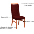 Kit 6 Cadeiras De Jantar Estofada Bordô Em Veludo Almere