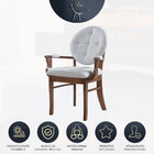 Kit 6 Cadeiras De Jantar Estofada Com Braço Florence 45x94cm