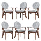 Kit 6 Cadeiras De Jantar Estofada Com Braço Florence 45x94cm