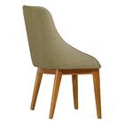 Kit 6 Cadeiras De Jantar Estofada Elisa Anatômica Linho Bege