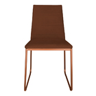 Kit 6 Cadeiras De Jantar Estofada Lille Base Bronze Veludo Te