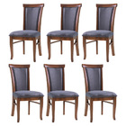 Kit 6 Cadeiras De Jantar Estofada Mônaco 48 X 102 Cm Madeira