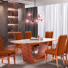 Kit 6 Cadeiras De Jantar Estofada Ocre Em Veludo Almere