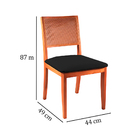 Kit 6 Cadeiras De Jantar Estofada Preto Em Veludo Arsa