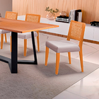 Kit 6 Cadeiras De Jantar Estofada Rosé Em Veludo Ekran