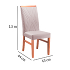 Kit 6 Cadeiras De Jantar Estofada Rosé Em Veludo Kloten