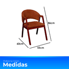 Kit 6 Cadeiras De Jantar Estofada Tecido Facto Madeira Maciça