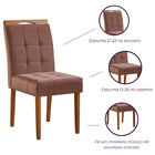 Kit 6 Cadeiras De Jantar Estofadas - Conjunto Juliana