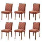 Kit 6 Cadeiras De Jantar Estofadas - Conjunto Mini Alice