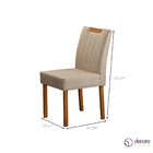 Kit 6 Cadeiras De Jantar Estofadas - Conjunto Veneza