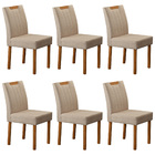 Kit 6 Cadeiras De Jantar Estofadas - Conjunto Veneza