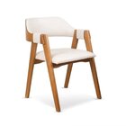 Kit 6 Cadeiras De Jantar Estofadas Em Madeira Maciça E Corino