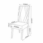 Kit 6 Cadeiras De Jantar Estofadas Em Madeira Maciça Vegas Ye