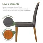 Kit 6 Cadeiras De Jantar Estofadas Madeira Maciça Multimóveis