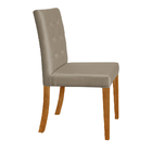 Kit 6 Cadeiras De Jantar Estofadas Veludo Bege Paula Base Mad