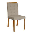 Kit 6 Cadeiras De Jantar Estofadas Veludo Bege Vitoria Base M