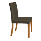 Kit 6 Cadeiras De Jantar Estofadas Veludo Marrom Paula Base M