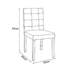 Kit 6 Cadeiras De Jantar Estofadas Veludo Marrom Paula Base M