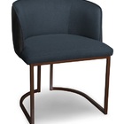 Kit 6 Cadeiras De Jantar Florença Compose Linho Azul Jeans E