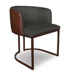 Kit 6 Cadeiras De Jantar Florença Compose Linho Grafite E Cou