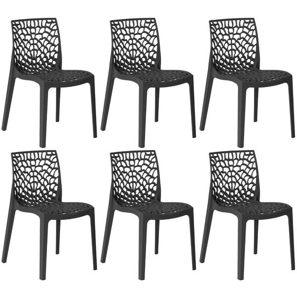 Kit 6 Cadeiras De Jantar Gruvyer Design Em Polipropileno - Pr