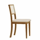 Kit 6 Cadeiras De Jantar Luxo Madeira Maciça Mel Encosto Teli