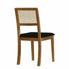 Kit 6 Cadeiras De Jantar Luxo Palha Estofadas Veludo Preto En