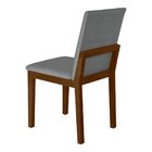 Kit 6 Cadeiras De Jantar Luxo Pérola Estofadas Em Linho Cinza